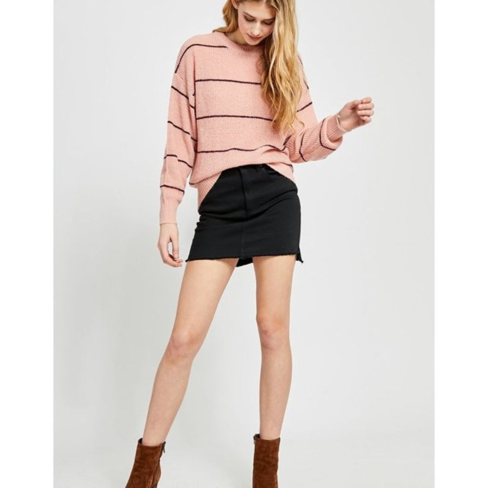 Gentle Fawn Women's Belford Tearose Stripe Sweater, Pullover